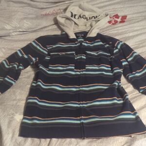 Hurley Kids Striped Hoodie - Navy